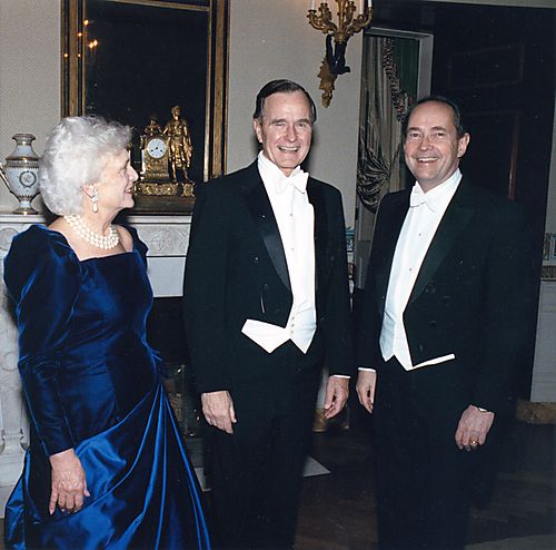 Attorney General thornburgh with President Bush and First Lady