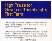 "HIGH PRAISE" QUOTES ON CAMPAIGN BROCHURE 