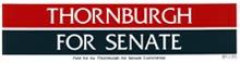 Thornburgh for Senate bumper sticker