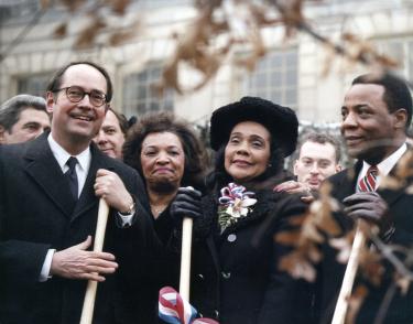 Governor with Coretta Scott King and Mayor of Philadelphia