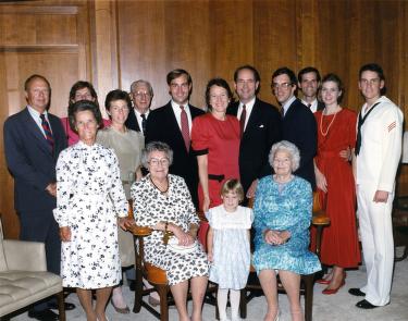 Thornburgh family attending Attorney General Swearing in Ceremony, August 12, 1988