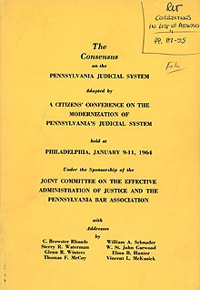 judicial reform conference consensus, 1964