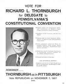 Thornburgh for delegate to pennsylvania's constitutional convention